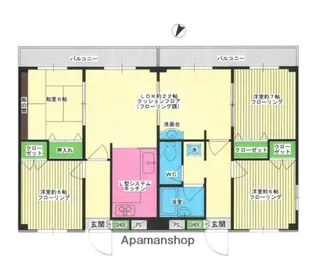 キラトンイイダ【2階】の間取り
