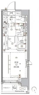 クレイシア上野松が谷【6階】の間取り