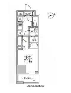 レジディア新御徒町Ⅱ【6階】の間取り