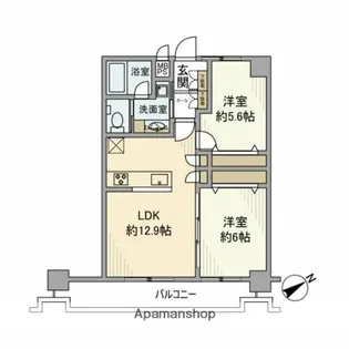 ダイアパレス新板橋【9階】の間取り