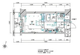 メインステージ板橋本町駅前Ⅱ【8階】の間取り