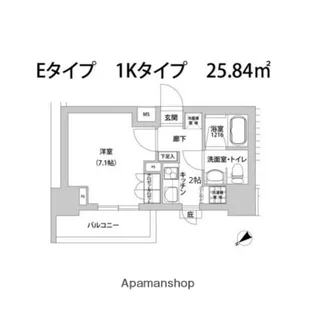 メトロステージ上野【12階】の間取り