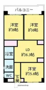 サンパーク三園【1階】の間取り