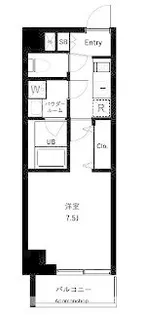 オーキッドレジデンス上野稲荷町Ⅱ【8階】の間取り