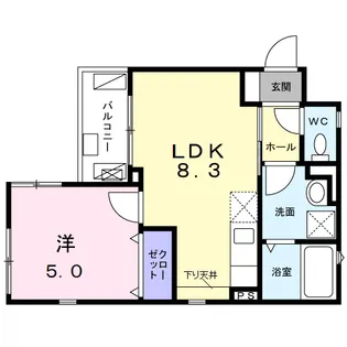 ラ・メール TKⅡ【2階】の間取り