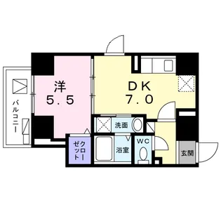 ヒカルサ滝野川【7階】の間取り