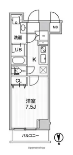 グランド神楽坂【1階】の間取り