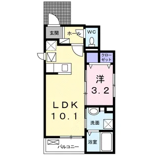 フリージアⅡ【1階】の間取り