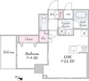 東京都文京区関口3丁目【マンション】の間取り