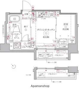 クレイシアIDZ王子アーバンヒルズ【7階】の間取り