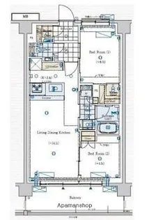 東京都北区赤羽3丁目【マンション】の間取り