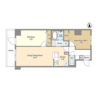 コンフォリア西尾久【0801号室】の間取り