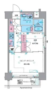 ジェノヴィア浅草Ⅵスカイガーデン【4階】の間取り
