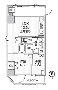 東京都台東区小島2丁目【マンション】の間取り