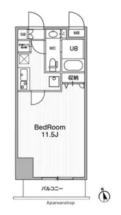 アーバンフラッツ池袋プレミアム【17階】の間取り