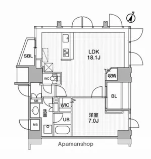 東神田テラスレジデンス【10階】の間取り