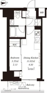 フレンシア御徒町【7階】の間取り