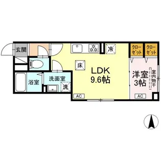 グラナーデ扇Ⅰ C【1階】の間取り