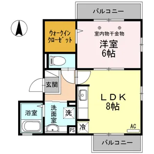 グレイスランド【2階】の間取り