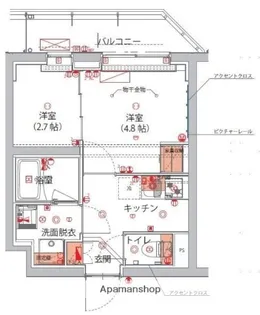 東京都新宿区山吹町【マンション】の間取り