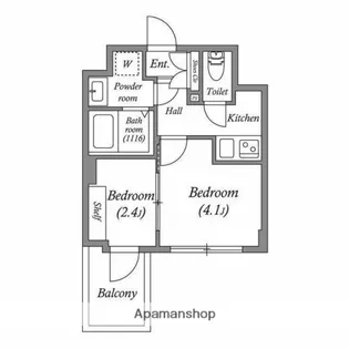 ザ・レジデンス神楽坂Ⅱ【3階】の間取り