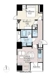 ザ・ライオンズフォーシア町屋【14階】の間取り