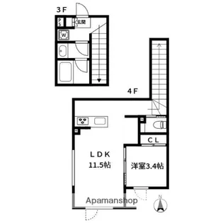BILLY HOUSE【4階】の間取り