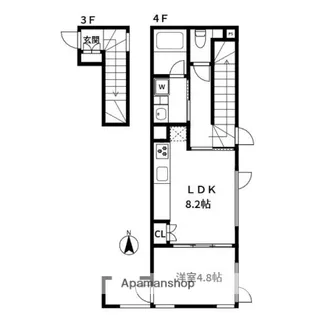 BILLY HOUSE【4階】の間取り