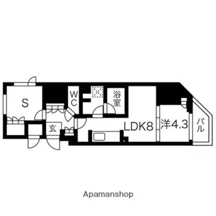 シーズンフラッツ上野御徒町【2階】の間取り