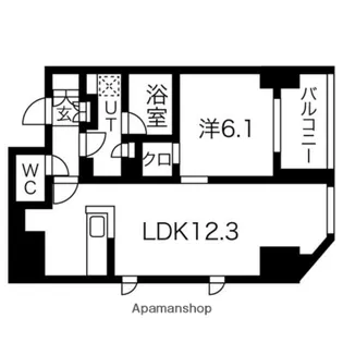 シーズンフラッツ上野御徒町【15階】の間取り
