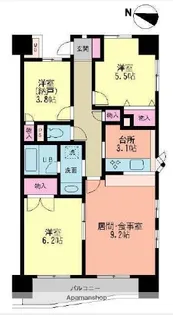 東京都荒川区荒川7丁目【マンション】の間取り