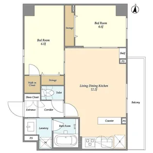 東京都荒川区東日暮里6丁目【マンション】の間取り