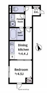東京都北区上中里2丁目【マンション】の間取り