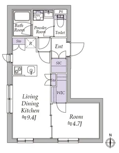 アトリオフラッツ日暮里【1階】の間取り