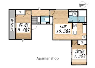 HEIM KOMORELIA【2階】の間取り