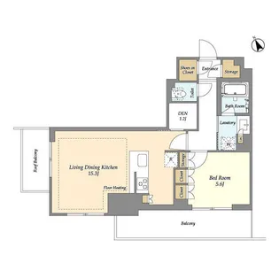 オアーゼ日暮里レジデンス【8階】の間取り