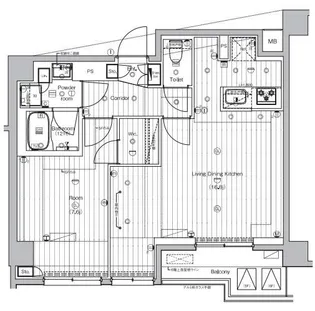 東京都北区豊島6丁目【マンション】の間取り