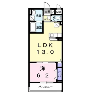 アリーサコート セント【3階】の間取り