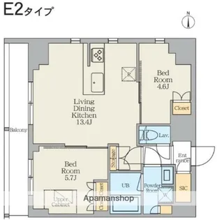 東京都荒川区東日暮里4丁目【マンション】の間取り