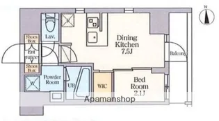 クレストコート東日暮里【2階】の間取り