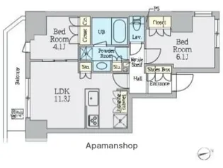 東京都台東区北上野2丁目【マンション】の間取り