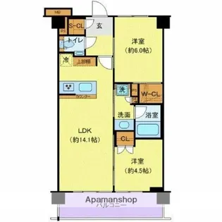 ジェノヴィア赤羽【3階】の間取り