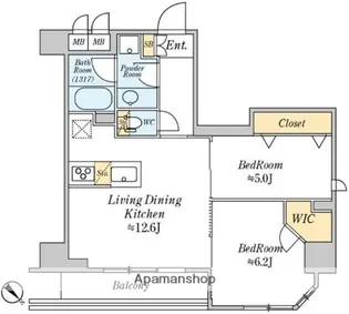 東京都板橋区志村1丁目【マンション】の間取り