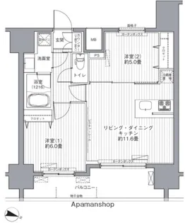 センテニアル王子神谷【11階】の間取り