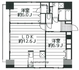 ラフィーネ音羽【12階】の間取り
