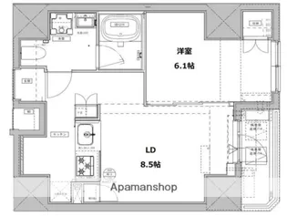 ジェノヴィア文京千駄木【8階】の間取り
