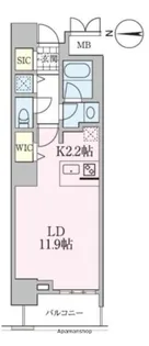 ロイヤルパークスタワー南千住【12階】の間取り