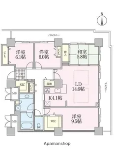 東京都荒川区南千住4丁目【マンション】の間取り