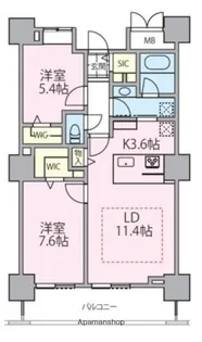 ロイヤルパークスタワー南千住【25階】の間取り