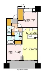 ロイヤルパークスシーサー南千住【9階】の間取り